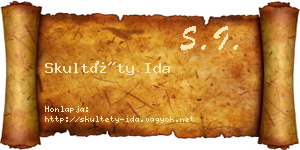 Skultéty Ida névjegykártya