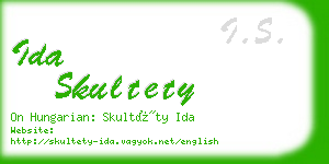 ida skultety business card